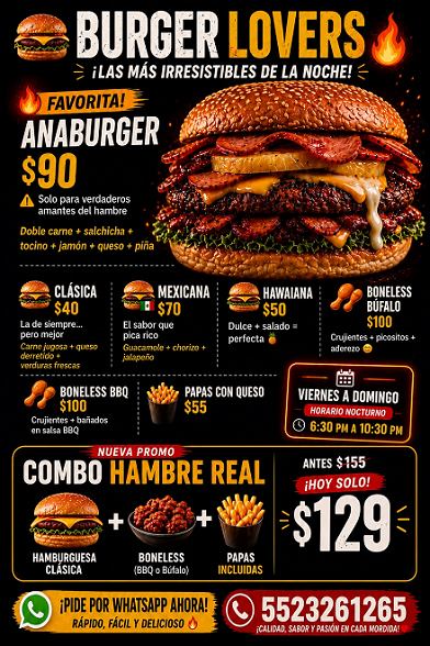 HAMBURGUESAS A DOMICILIO